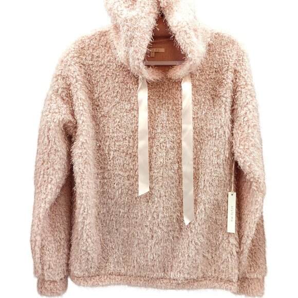 STYLE ME Los Angeles Pink Sherpa Hoodie Women's Medium New w/Tag - Picture 1 of 12